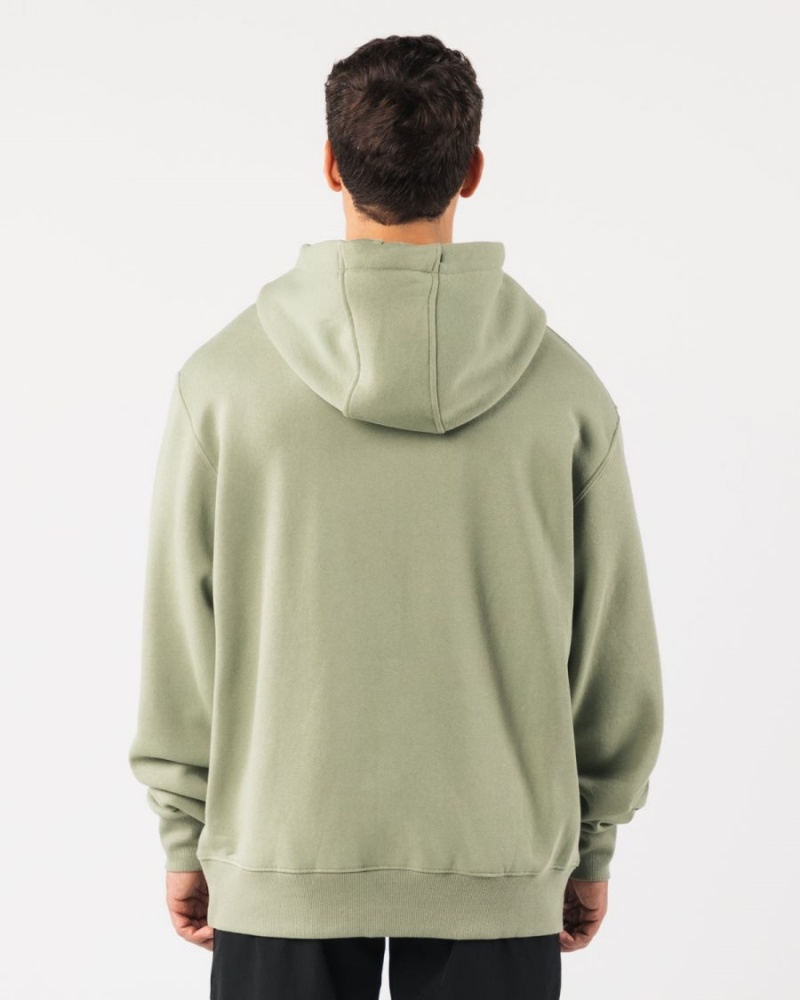 Sage Alphalete Core Hoodie Men's Hoodie | 7806519-LE