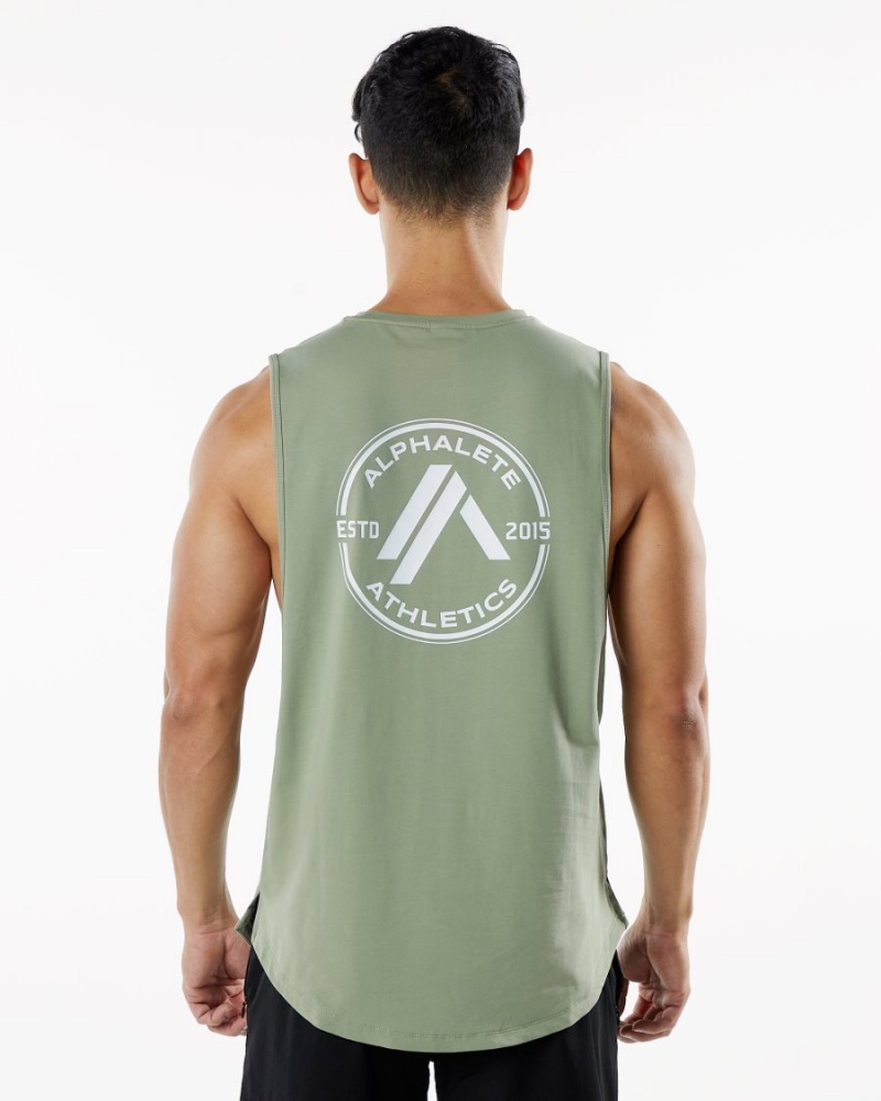 Sage Alphalete Dynasty Tank Men's Tanks | 3694750-NF