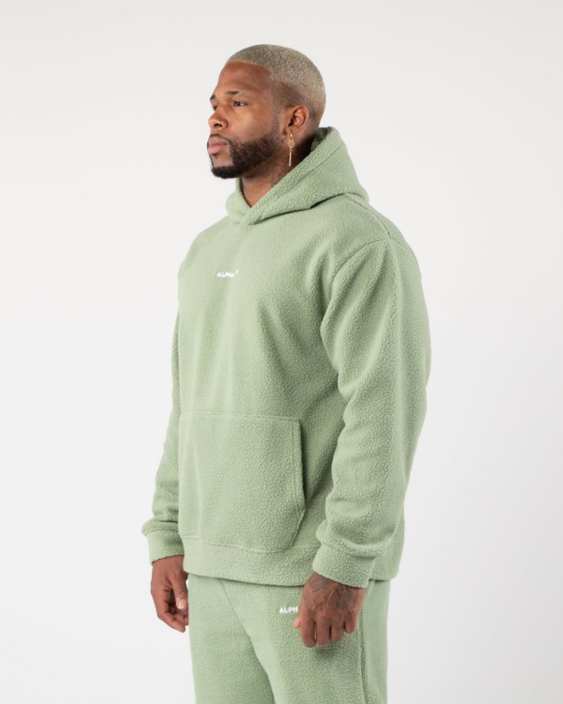 Sage Alphalete King Hoodie Men's Hoodie | 4768503-DP