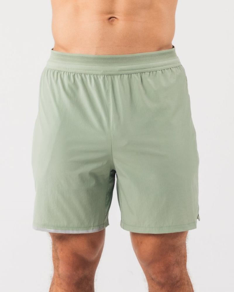 Sage Alphalete Studio Short 6" Men\'s Shorts | 1234857-XR