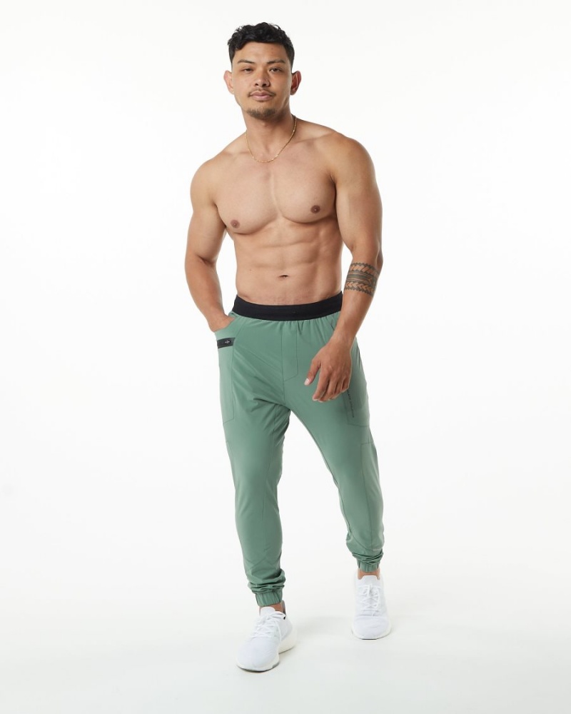 Sage Green Alphalete Studio Pant Men's Jogger | 5832194-SV