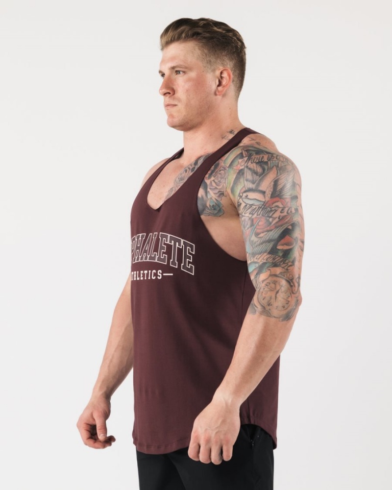 Sangria Alphalete AA Raw Cut Tank Men's Tanks | 3520749-VG