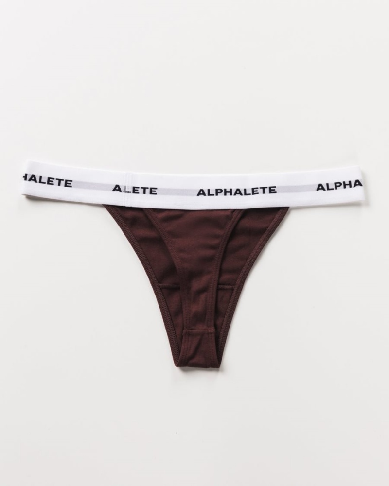 Sangria Alphalete Acute Thong Women's Underwear | 1043692-VI