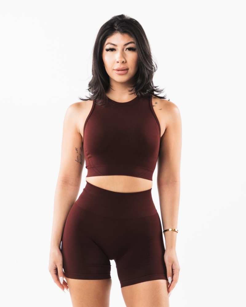 Sangria Alphalete Stratus Crop Tank Women\'s Tank Top | 3418972-QF