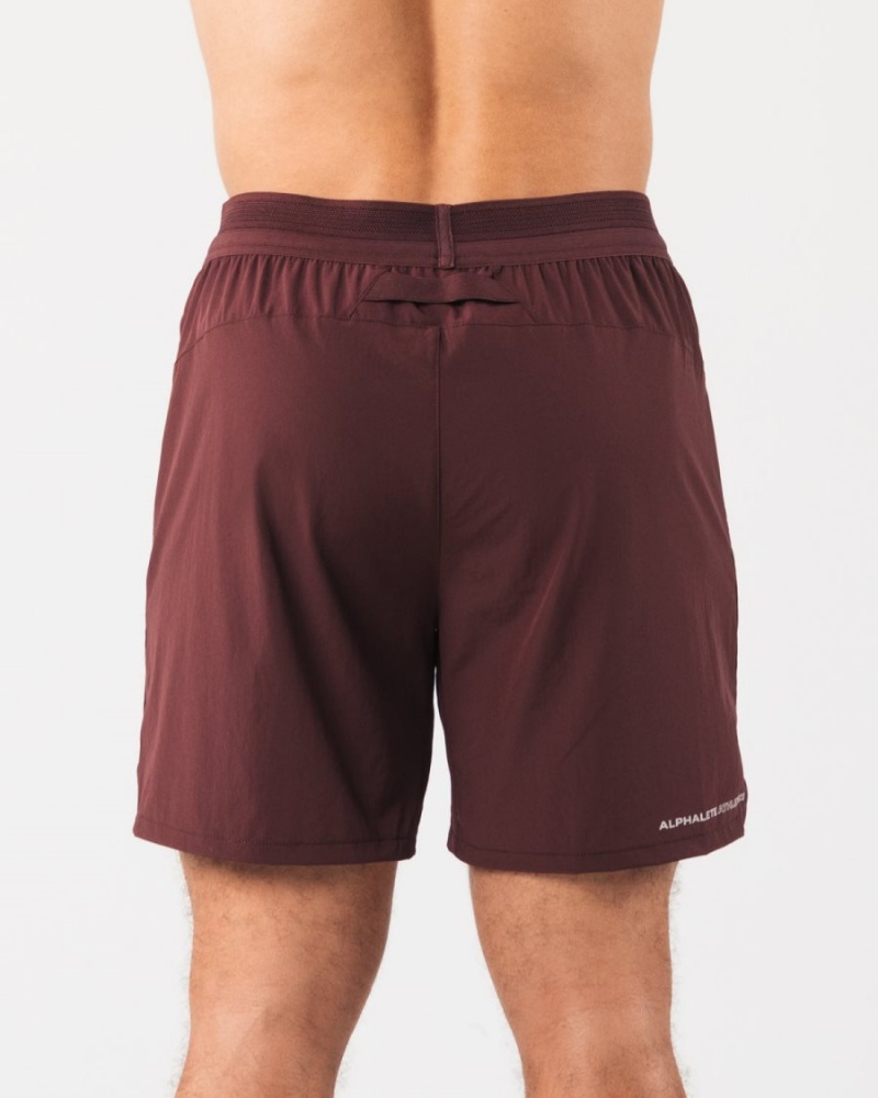 Sangria Alphalete Studio Short 6" Men's Shorts | 8965712-CL