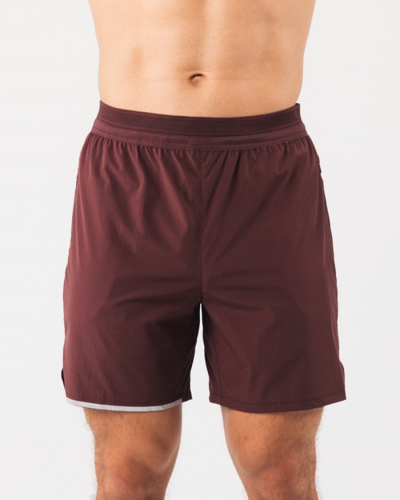 Sangria Alphalete Studio Short 6" Men\'s Shorts | 8965712-CL