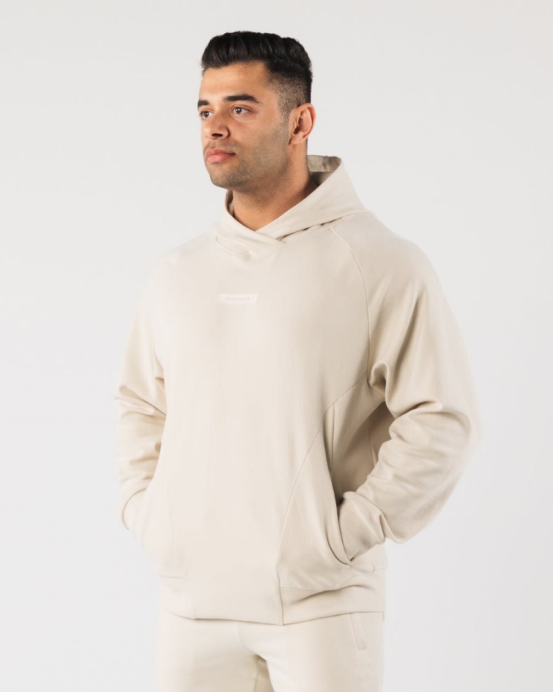 Sea Shell Alphalete Identity Pro Hoodie Men's Hoodie | 4629837-XZ