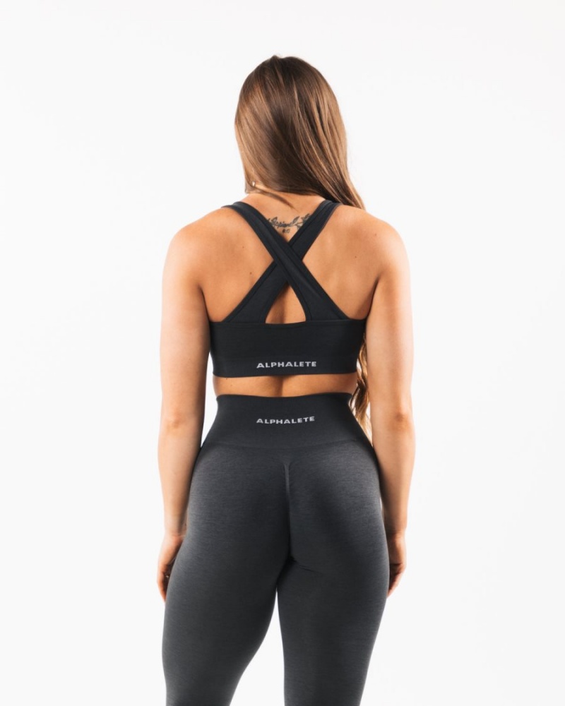 Shadow Alphalete Amplify Bra Women's Sports Bra | 4560219-YT