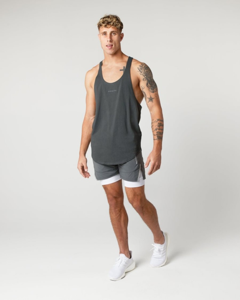 Shadow Alphalete Heavy Cotton Core Stringer Men's Stringers | 8705941-QB