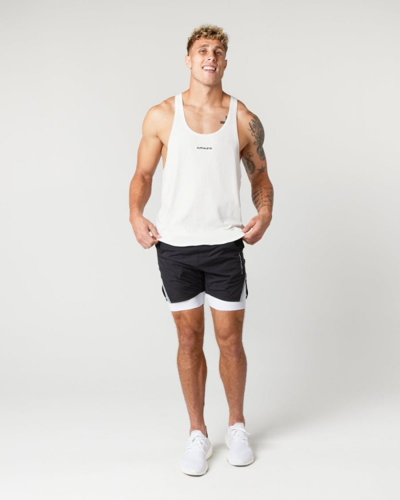 Shell Alphalete Heavy Cotton Core Stringer Men's Stringers | 1690482-KD