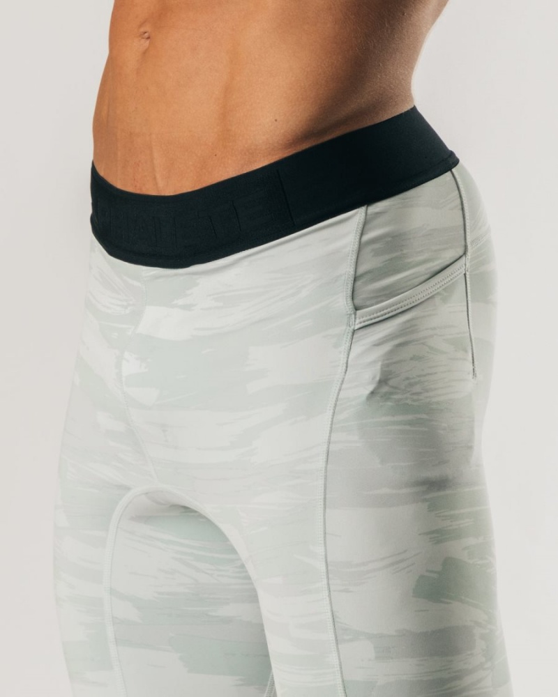 Silver Camo Alphalete Core Training Tight Men's Underwear | 6297305-LQ