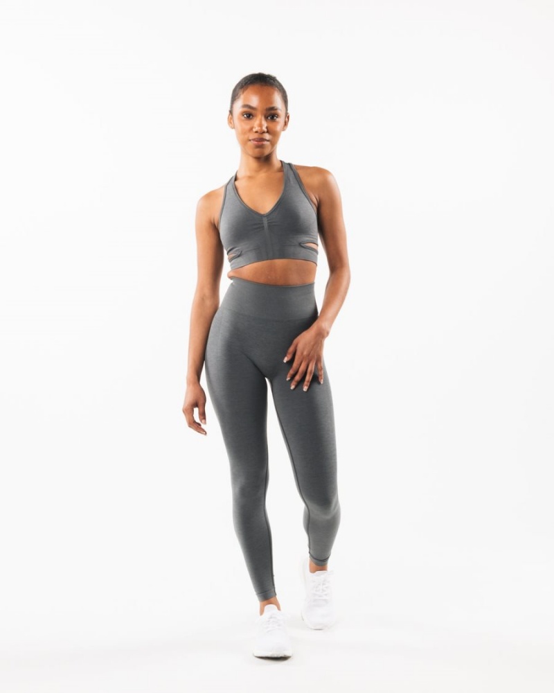 Smoke Alphalete Stratus Bra Women's Sports Bra | 5910237-IU