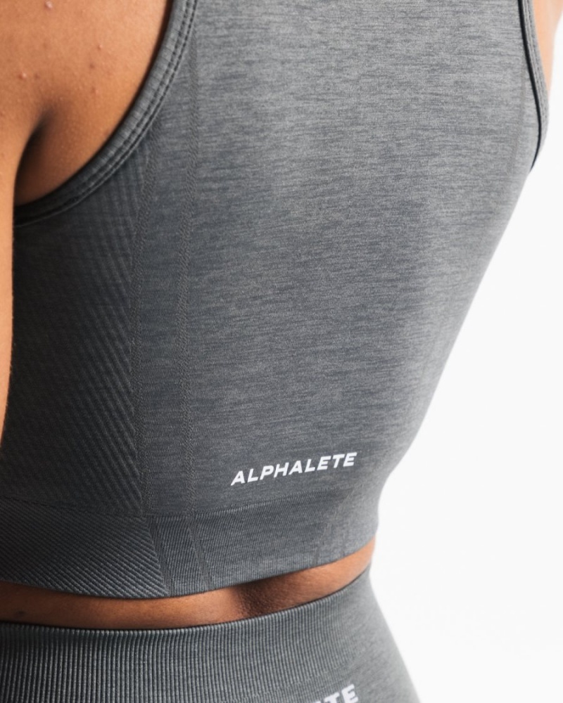 Smoke Alphalete Stratus Crop Tank Women's Tank Top | 3468092-EM