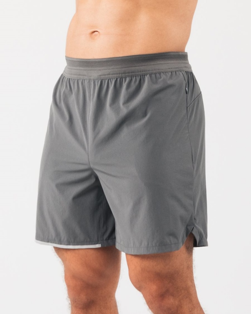 Smoke Alphalete Studio Short 6" Men's Shorts | 7890153-GN