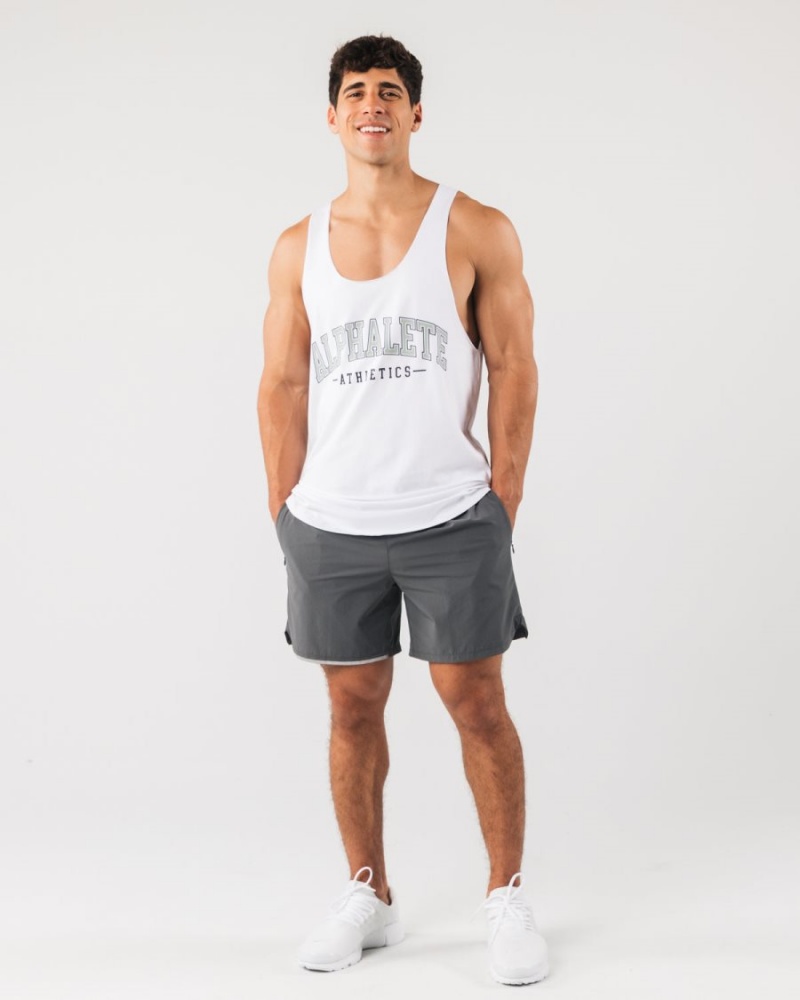 Smoke Alphalete Studio Short 6" Men's Shorts | 7890153-GN