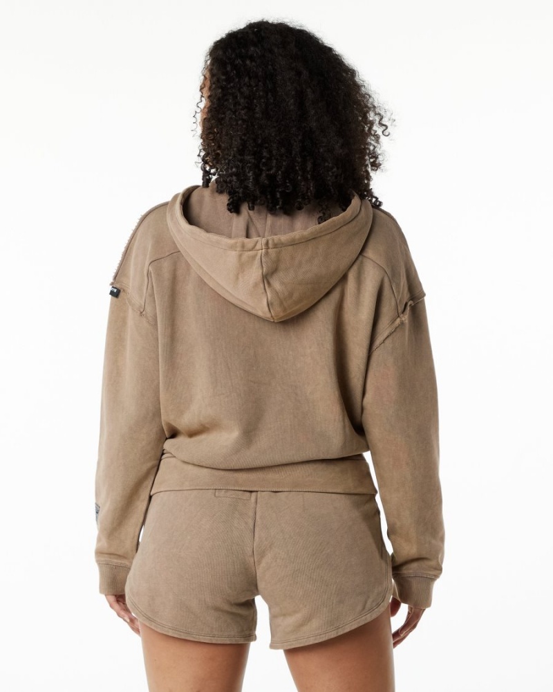 Smokey Quartz Alphalete Very Terry Hoodie Women's Hoodie | 5907832-YQ