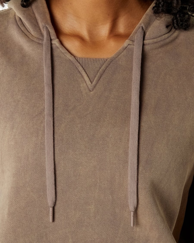 Smokey Quartz Alphalete Very Terry Hoodie Women's Hoodie | 5907832-YQ