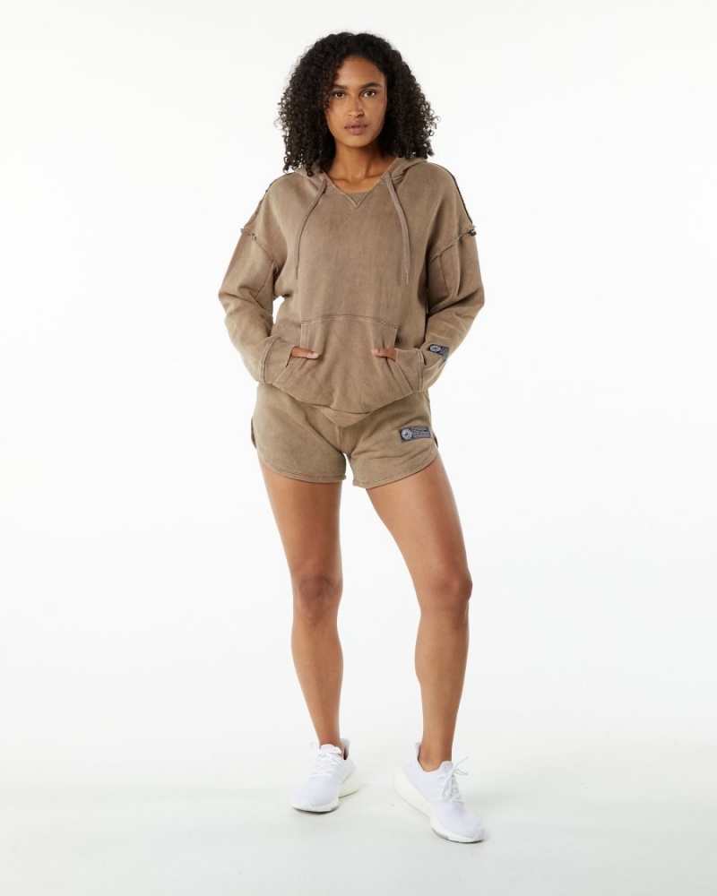 Smokey Quartz Alphalete Very Terry Hoodie Women's Hoodie | 5907832-YQ