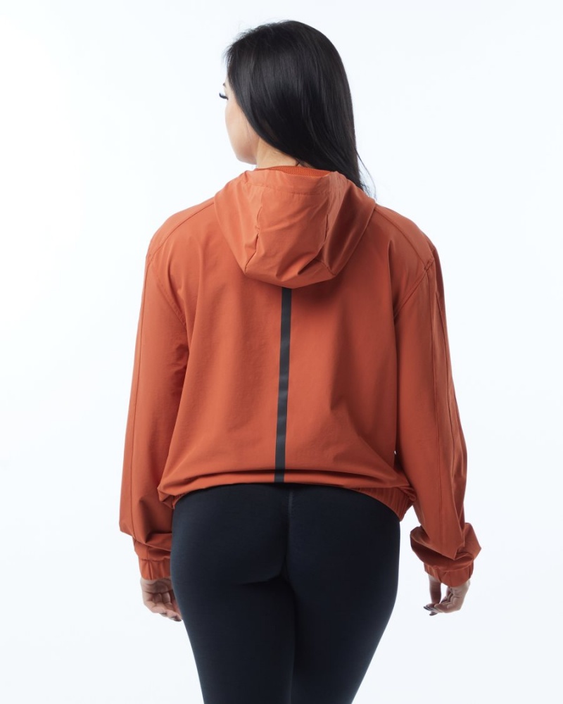 Sour Tangerine Alphalete Infinity Tech Jacket Women's Jackets | 5679430-DS