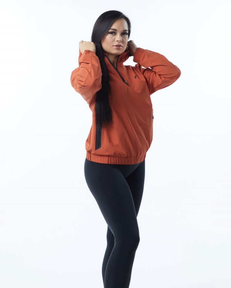 Sour Tangerine Alphalete Infinity Tech Jacket Women's Jackets | 5679430-DS