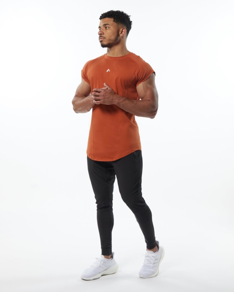 Sour Tangerine Alphalete Velocity Sleeveless Tee Men's Stringers | 2187035-YB