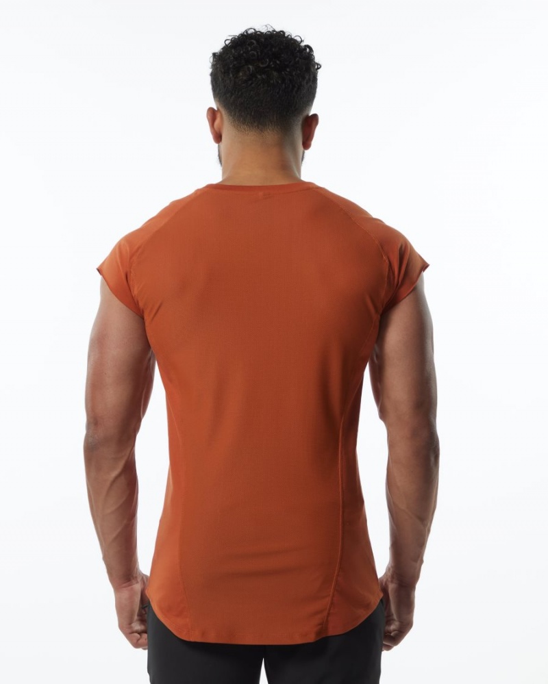 Sour Tangerine Alphalete Velocity Sleeveless Tee Men's Stringers | 2187035-YB