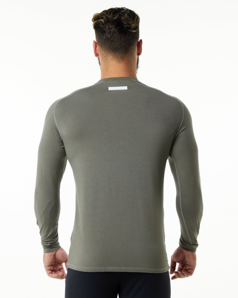 Stone Grey Alphalete Evo Epaulette Tee Men's Shirts | 0537264-GS