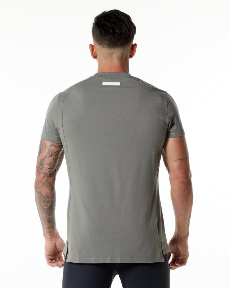 Stone Grey Alphalete Evo Tee Men's Shirts | 0938741-DT