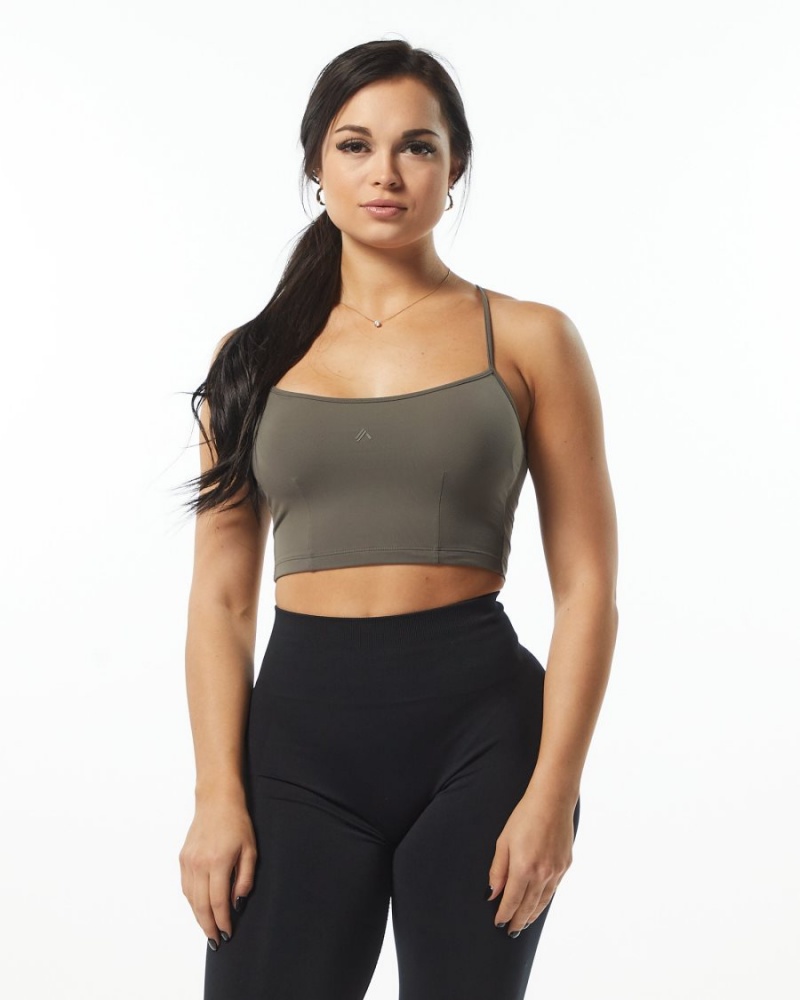 Stone Grey Alphalete Ultrasoft Camisole Tank Women\'s Tank Top | 3786052-UQ