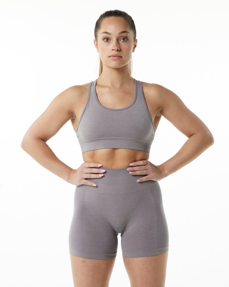 Storm Grey Alphalete Revival Bra Women\'s Sports Bra | 3970428-TJ