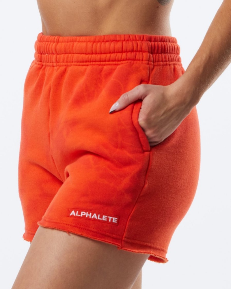 Strawberry Alphalete HCTS Short 3.5" Women's Shorts | 8143906-XL