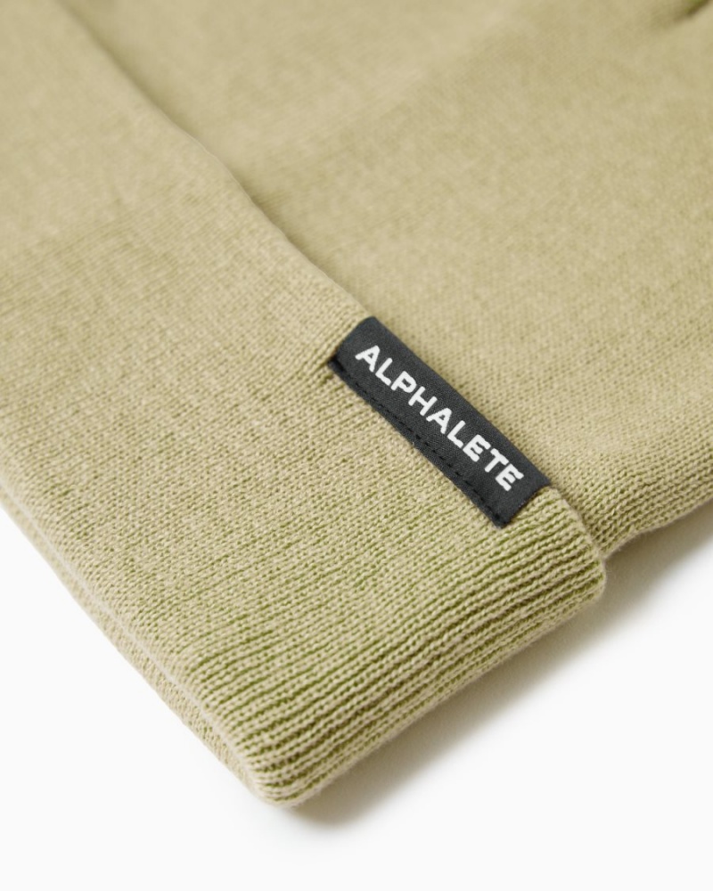 String Alphalete Essential Foldover Beanie Women's Accessories | 5103279-MV