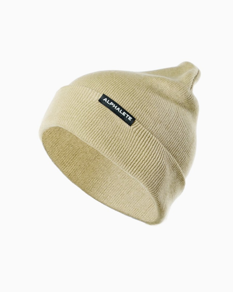 String Alphalete Essential Foldover Beanie Men\'s Accessories | 3720916-YG