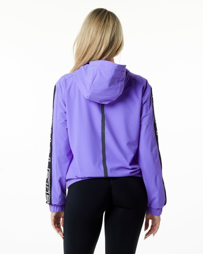 Synthetic Violet Alphalete Infinity Tech Jacket Women's Jackets | 4509728-PZ