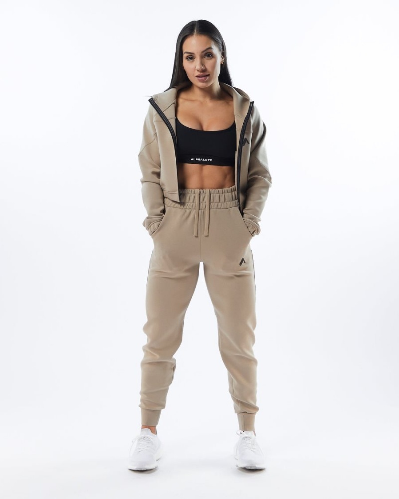 Tan Alphalete ELMTS Cuffed Jogger Women's Jogger | 4209813-YW