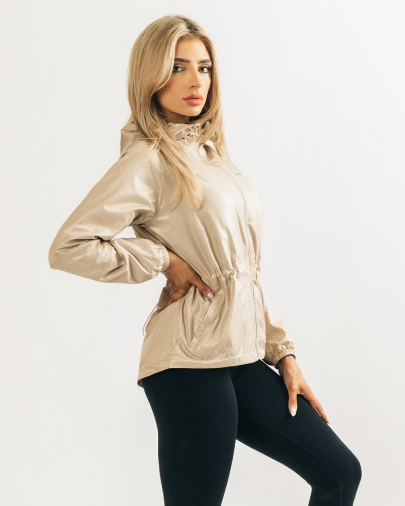 Tan Alphalete Infinity Explorer Jacket Women's Jackets | 9203647-TF