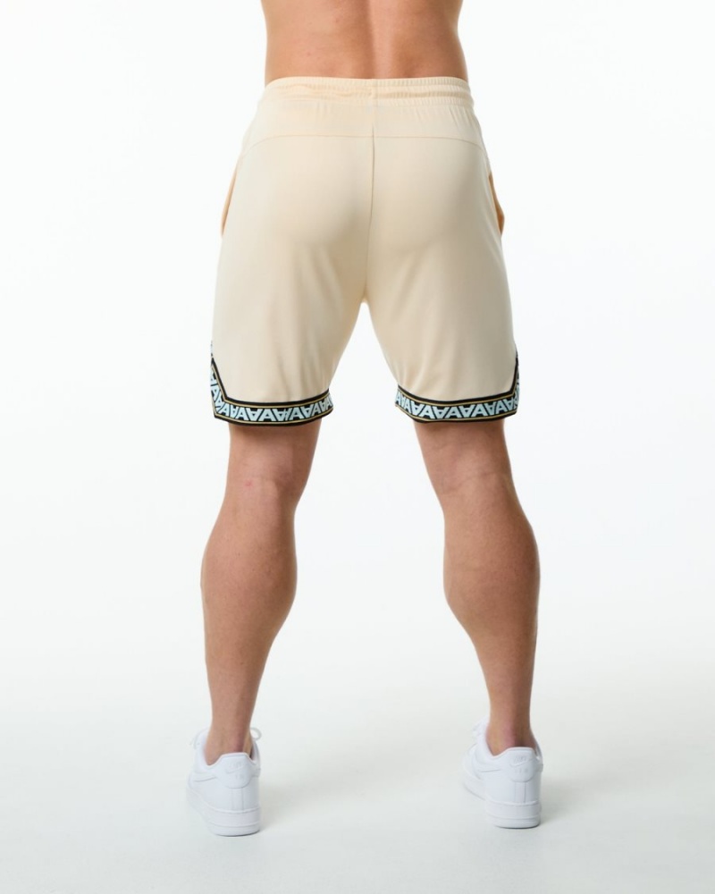 Tan Alphalete Varsity Basketball Short 9" Men's Shorts | 1350269-SU