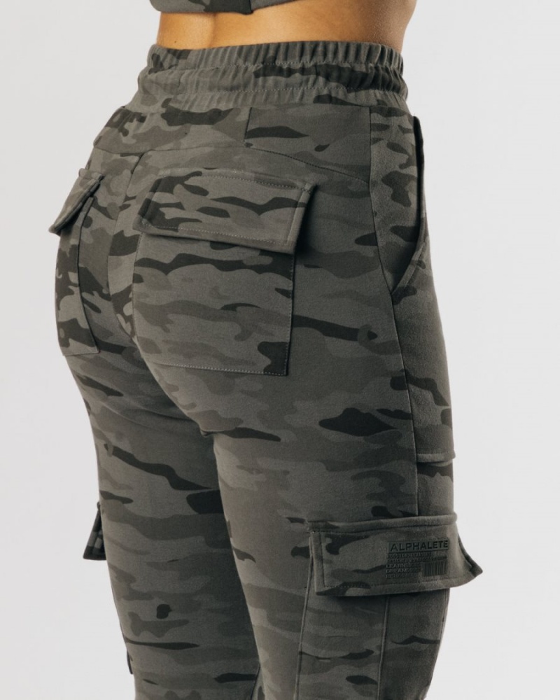 Terrain Camo Alphalete Identity Cargo Women's Jogger | 1062475-IF