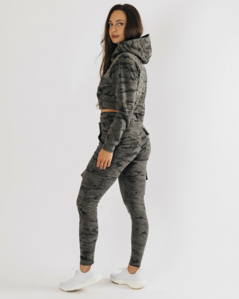 Terrain Camo Alphalete Identity Cargo Women's Jogger | 1062475-IF