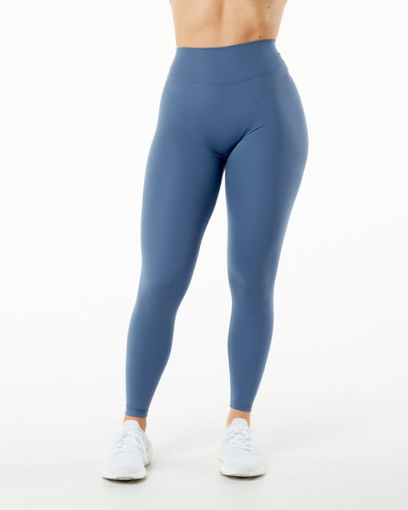 Tuxedo Blue Alphalete Alphalux Wonder Legging 27" Women's Leggings | 7659834-VS