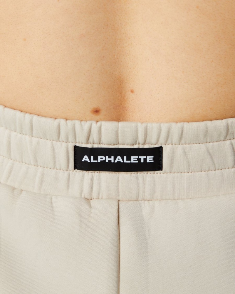 Vanilla Alphalete ELMTS Athletic Short 3.5" Women's Shorts | 1283945-XN