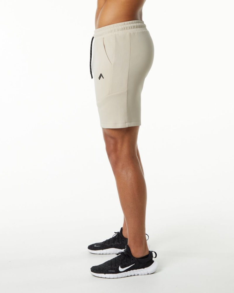 Vanilla Alphalete ELMTS Athletic Short 6" Men's Shorts | 2438751-HO