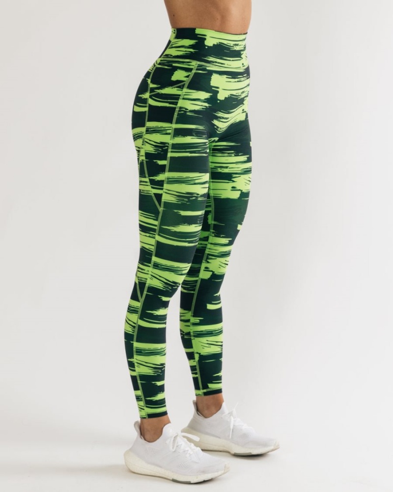 Volt Canvas Camo Alphalete Surface Pocket Legging Women's Leggings | 9501867-GC