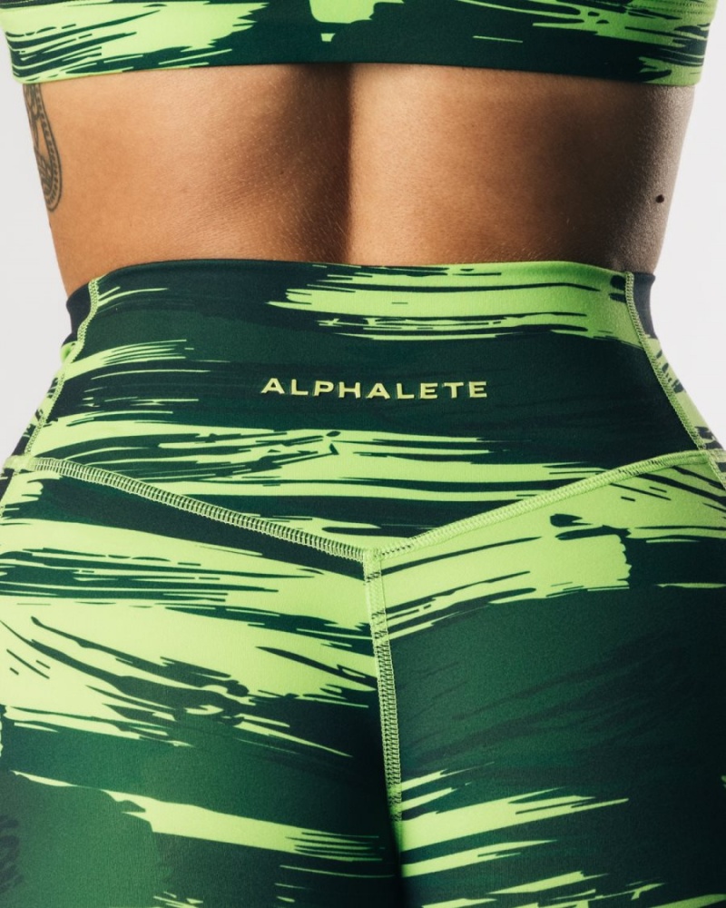 Volt Canvas Camo Alphalete Surface Pocket Legging Women's Leggings | 9501867-GC