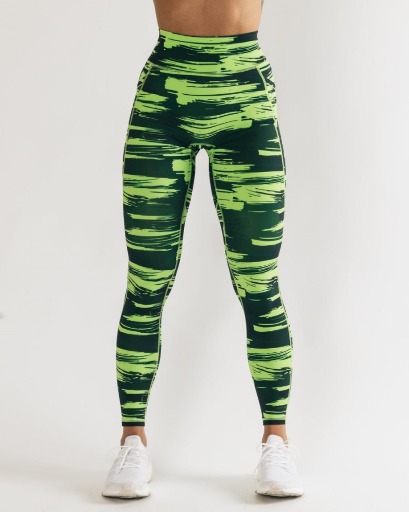 Volt Canvas Camo Alphalete Surface Pocket Legging Women\'s Leggings | 9501867-GC