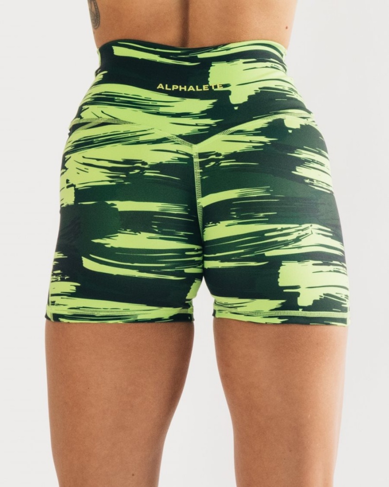 Volt Canvas Camo Alphalete Surface Power Short 5" Women's Shorts | 7195802-DS