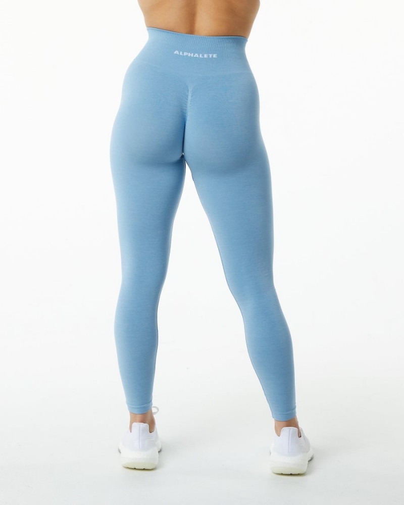 Washed Denim Alphalete Amplify Legging Women's Leggings | 0698135-OP