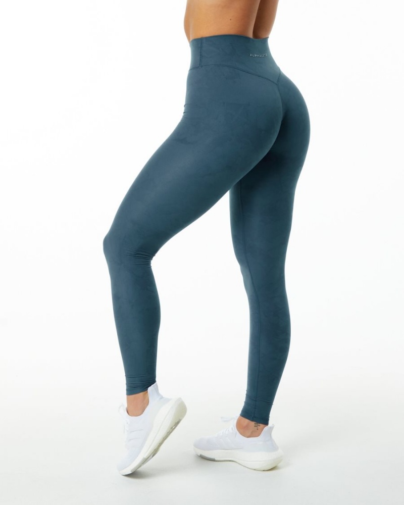 Whale Blue Alphalete Alphalux Wonder Legging 30" Women's Leggings | 1027539-DU