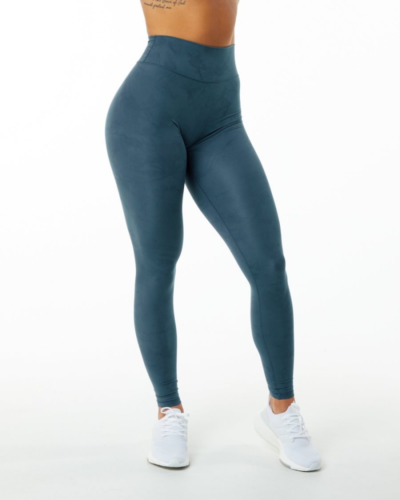 Whale Blue Alphalete Alphalux Wonder Legging 30" Women\'s Leggings | 1027539-DU