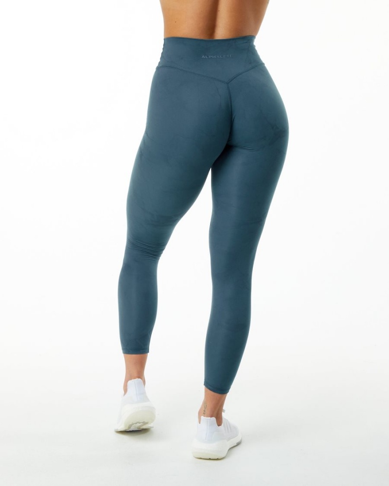 Whale Blue Alphalete Alphalux Wonder Legging 27" Women's Leggings | 4617530-PS